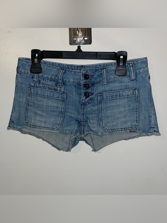American Eagle Outfitters Pants - Vintage Y2K American Eagle Light Wash Denim Button-Front Low Rise Short Shorts